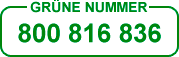 Die grüne Nummer des Callcenters lautet 800 816 836